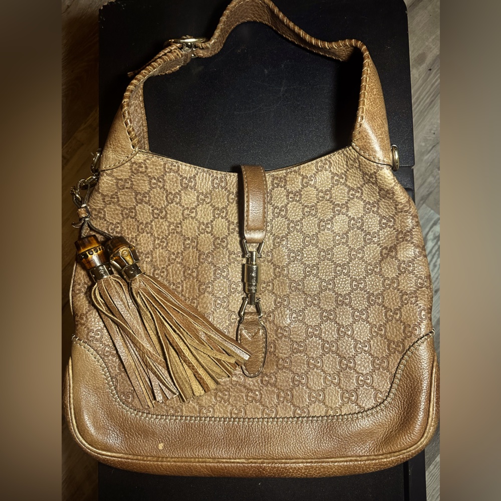 Gucci Tan Guccissima Leather Jackie Medium Shoulder Bag